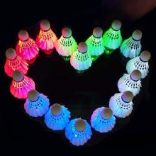 6pcs LED Badminton Shuttlecocks Glowing Badminton (with electricity) Used for Outdoor Sports Activities Toys Gifts Games