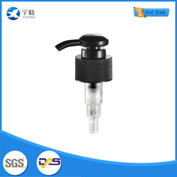 Black Plastic Lotion Pump with Transparent Body