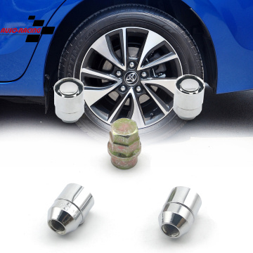 For Toyota Honda Acura US M12x1.5 Car Anti Theft Steel Wheel Lock Lug Nuts Tyre Chrome Locking Nuts 4+1 Set