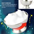 Stainless Steel Beard Shave Foam Bowl Shaving Soap Bowl Mug Cup for Men Wet Shaving Barber Shop Cream Soap Cup Grooming Tool