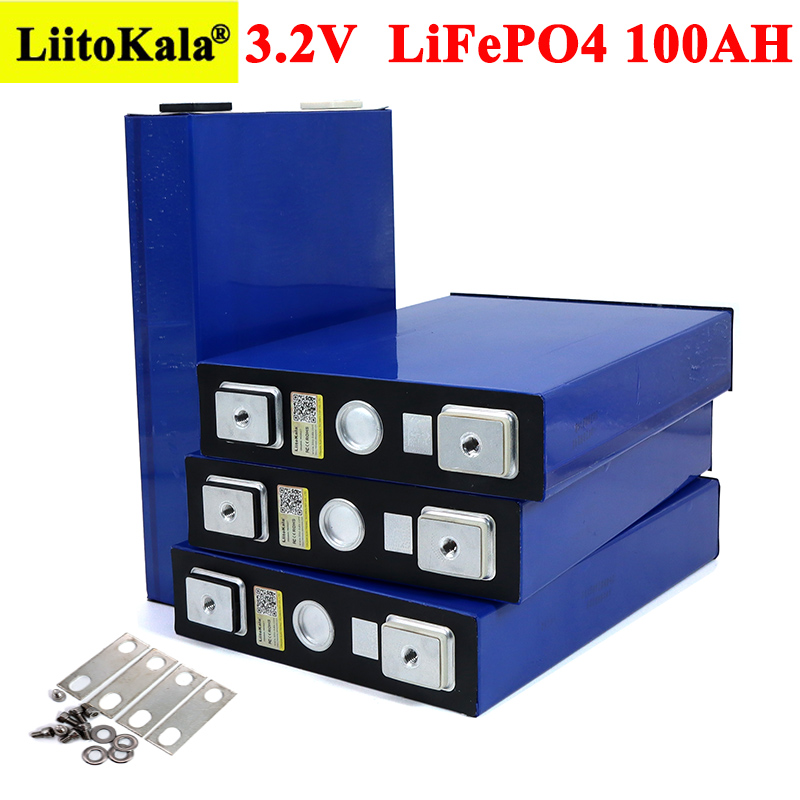 Liitokala 3.2V 100Ah Battery LiFePO4 Lithium phospha Large capacity DIY 12V 24V 48V Electric car RV Solar Energy storage system