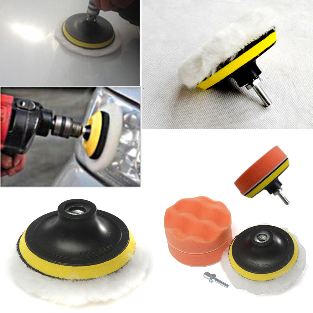 1 set Gross Polishing Buffing Pad Kit for Auto Car Polishing Wheel Kit Buffer With Drill Adapter Hot Selling