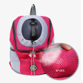 Outdoor Double Pet Dog Carrier Bag Shoulder Portable Travel Backpack Front Bag Mesh Backpack Head