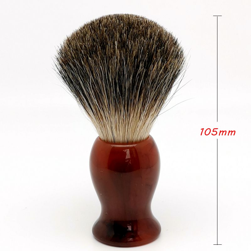 TEYO Pure Badger Hair Shaving Brush of Resin Handle Perfect for Wet Shave Cream Beard Brush