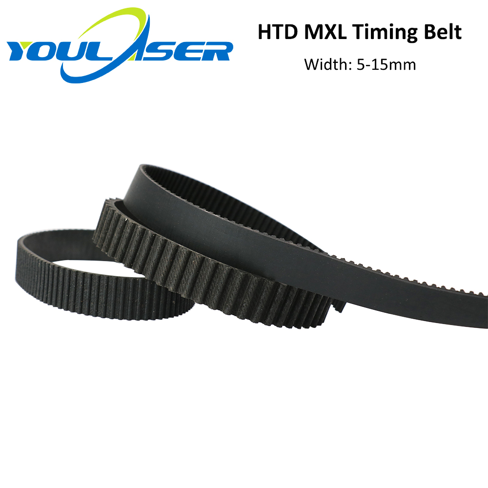 YOULASER MXL Open-Ended Timing Belt Transmission Belts Rubber Width 5mm For Fiber YAG Pully CO2 Laser Engraving Cutting Machine