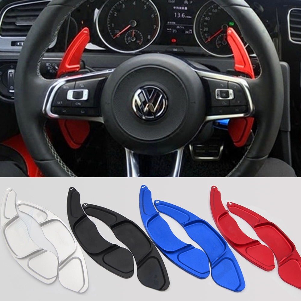 For VW Golf Polo GTI R Rline MK7 MK7.5 Volkswagen Car Steering Wheel Shift Paddles Extend DSG Gear Speed Stickers Car Accessoriy