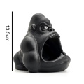 Ceramic Cartoon Animal Ashtray Orangutan Anti-Ash Car Large Capacity Ashtray Living Room Office Decoration Gift