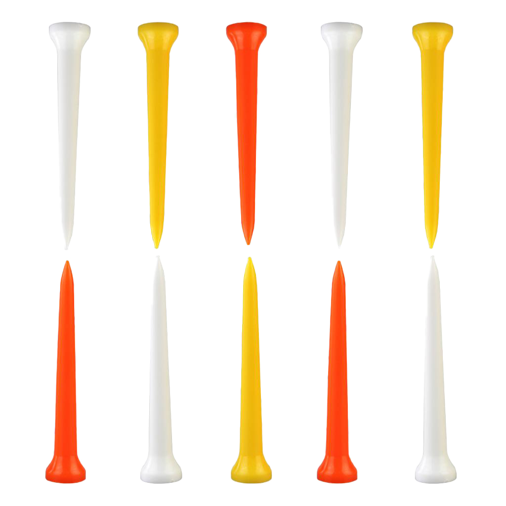 10pcs Unbreakable Golf Tees Professional Plastic Nails Golf Clubs Driver Training Aids Golf Equipment Accessories for Practice