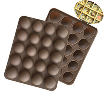 Cake Tools Non-Stick Silicone 20-Half Ball Shaped Mini Truffles Mold For Chocolate Mould Baking Truffle Dessert Decorating H560