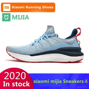 Original Xiaomi Mijia Sneakers 4 Men's Outdoor Sports Uni-moulding 4D Fishbone Lock System Knitting Upper Men Running Shoes