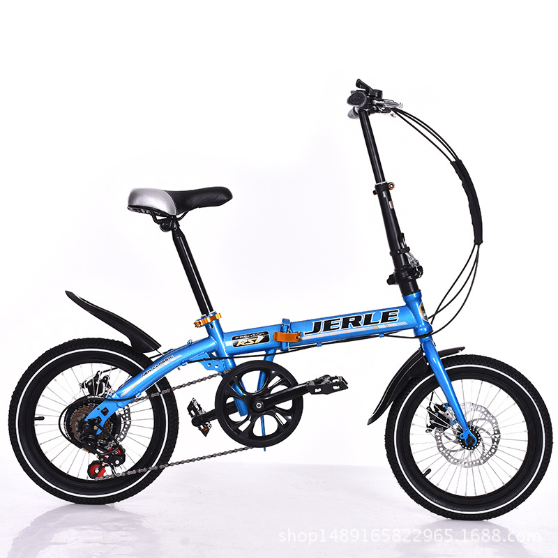 New Men's and Women's Folding Bike 20/16-Inch Variable Speed Shock Absorption Adult Student Children Portable Riding Bike
