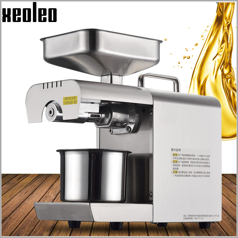 XEOLEO Oil press machine Oil presser Household Cold/Hot Press oil machine for sesame/Melon seeds/Rapeseed/flax Press machine