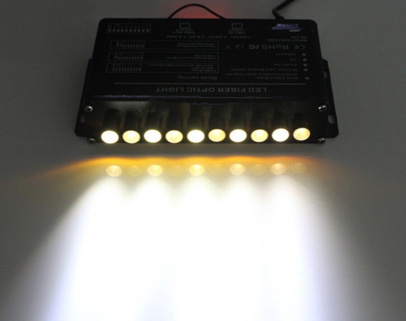 5W 24Keys RF remote controller Meteor effect LED Light Engine Driver f/Fiber Optic Lighting use 10 Holes LED Fiber Light-White