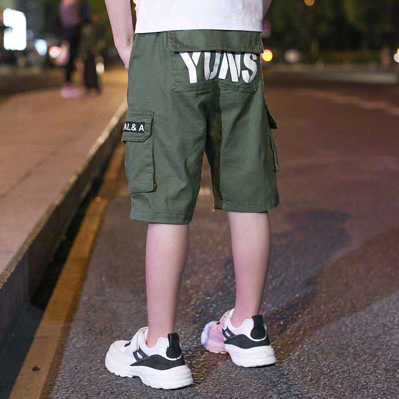 EACHIN Baby Boys Shorts Summer Boys Sport Shorts Elastic Waist Pants Calf Length Trousers Teens 3-14 Years Old Children Clothes