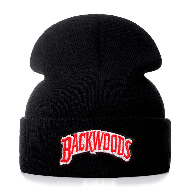 BACKWOODS Cotton Casual Beanies for Men Women Knitted Winter Hat Solid Color Hip-hop Skullies Hat Unisex Cap