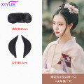 XIYUE Chinese Traditional Retro Black Hair Chignon Synthetic Fake Hanfu Hair Bun Pad High Ancient Princess TV Cosplay Wig