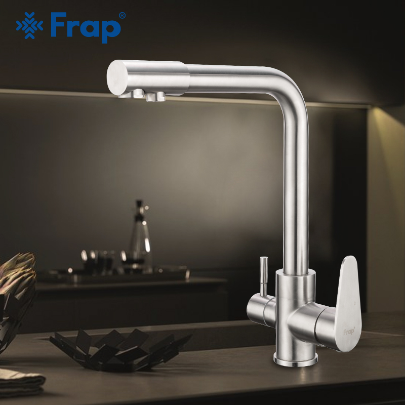 FRAP Kitchen Faucet kitchen stainless steel sink faucet with water saving filtered drinking water taps mixer faucet tapware