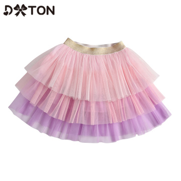 DXTON Baby Girls Skirts Cake Tutu Pettiskirt Dance Kids Skirt Birthday Party Kid Skirt Children Costume 3 Layers Ball Gown Skirt