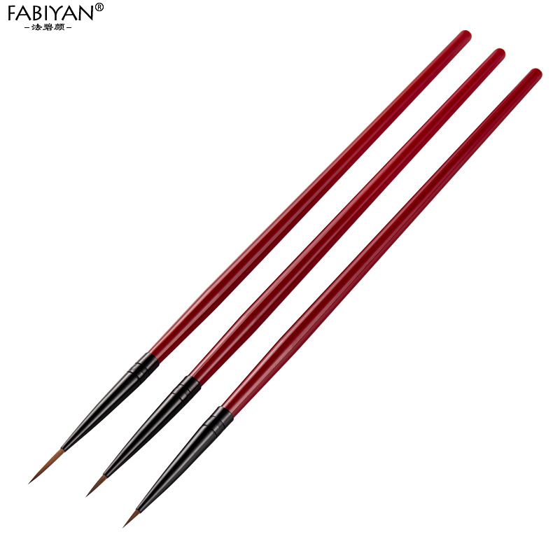 3pcs/set Nail Art Liner Painting Brush Thin Stripe Line Drawing Pen DIY UV Gel Tips French Design Manicure Tool 5/7/11mm