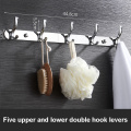 Bathroom Towel Rack Stainless Steel Free Punch Storage Rack Bathroom Hook Tower Hanger Soap Box Toilet Brush Diverse Accessories