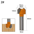 1pc 8mm Shank Double Arc Flutle Ball Head Router Bit Professional Grade Round Over Wood Router Bit Woodworking Engraving Cutter