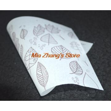 200PCS 15x21cm & 21x29cm leaf pattern Gift wrapping paper Soap Packaging Paper Oil wax paper Greaseproof Paper Gift Wrap