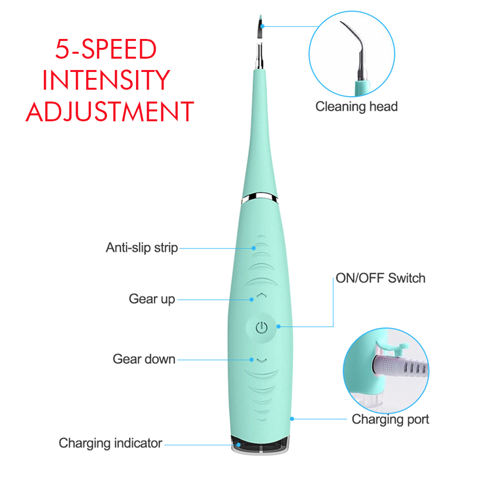 IGRG ultrasonic Teeth whitening cleaning device rechargeable dental flosser Waterproof electric tooth cleaner calculus remover