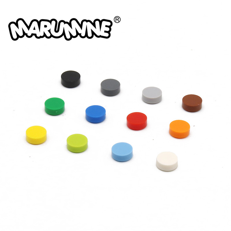 MARUMINE Flat Tile 1x1 Round 98138 tiles for roof accessories parts Plate sets accessory breadboard miniature tiles for models