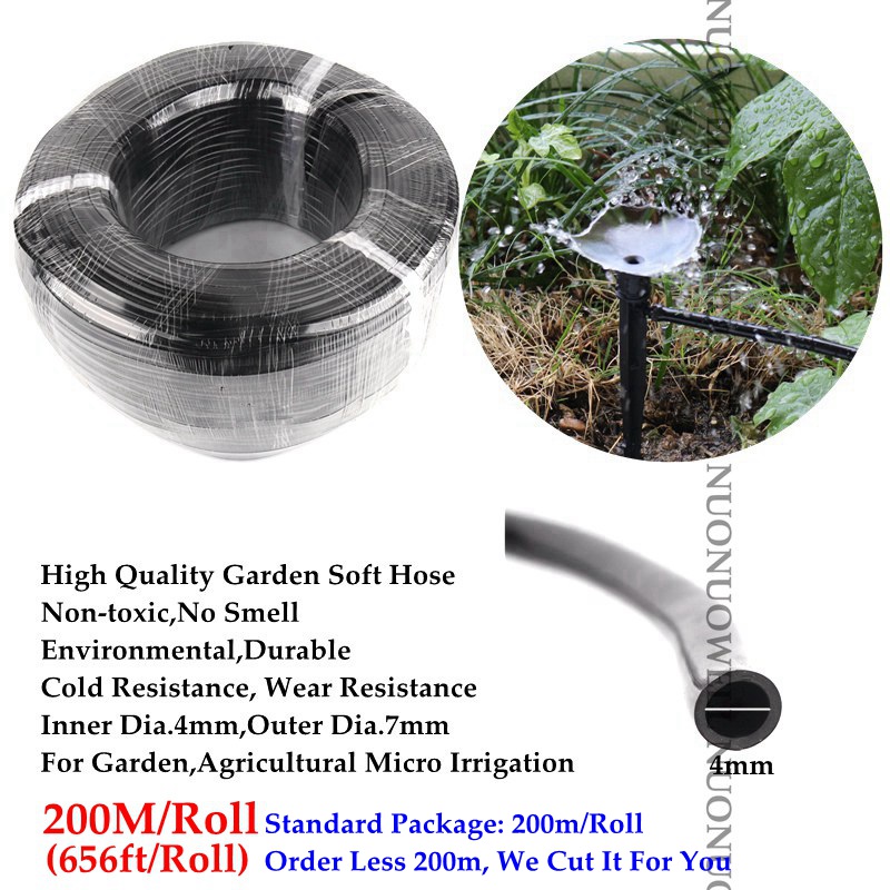 50m~5m Non-toxic 4/7mm Garden Hose Soft PVC Water Pipe Cold Resistance Agricultral Micro Drip Irrigation System Use Tube Line