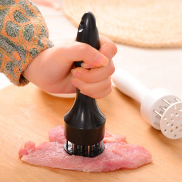 Meat Tenderizer Tool Needle With Stainless Steel Professional Knife Blades Meat Spikes Kitchen Tools Black And White KC1054