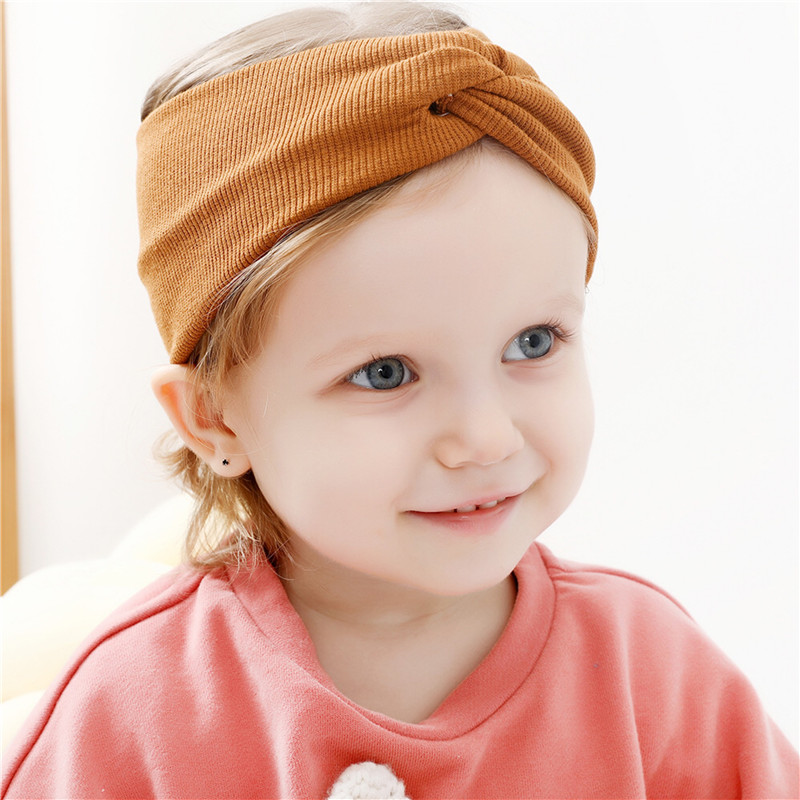 MIXIU Solid Knot Baby Headbands Cotton Elastic Hair Band Baby Turban Handmade Infantile Haarband Baby Hair Accessories