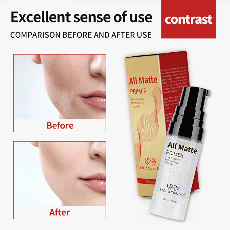 12ml Makeup Base Face Primer Gel Invisible Pore Light Oil-Free Makeup Finish No Creases Not Cakey Foundation Primer Cosmetic