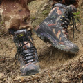 Men Tactical Boots Outdoor Non-slip Hiking Boots Good Quality Waterproof Hunting Boots Breathable High Top Men's Mountain Shoes