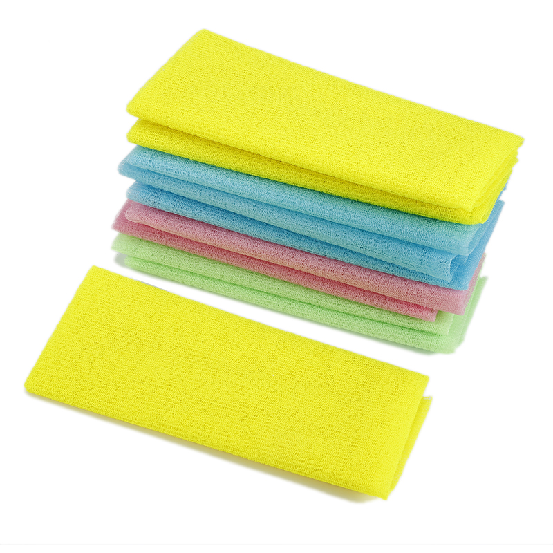 3pcs/lot Nylon Japanese Exfoliating Beauty Skin Bath Shower Wash Cloth Towel Back Scrub Body Cleaning Washing Sponges& Scrubbers
