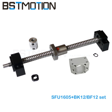 ballscrew SFU1605 165 200 300mm 400mm 500mm 750mm 800 900 1000mm 1100 1200mm 1500mm ball screw DSG16H Holder + BK12 BF12 Coupler