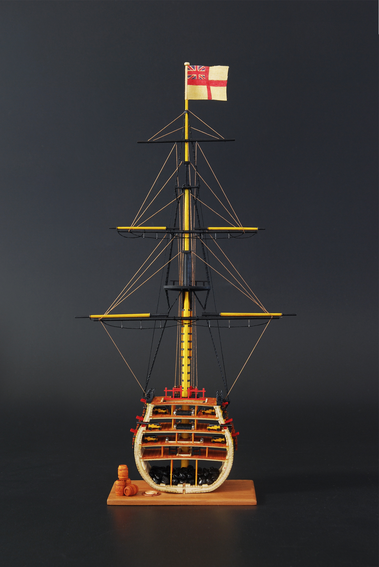 Sailboat model assembly kit HMS Victory cross section wooden model building kits