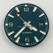 Watch Dial + Watch hands 31mm Sterile Blue Dial Fit Miyota 8205,8215,821A Mingzhu DG2813 3804 Movement Watch Parts