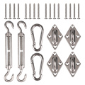 Shade Sail Accessories 304 Stainless Steel Sun Shade Sail Fixing Hardware Accessories for Rectangle Square Shelter Shade Cloth