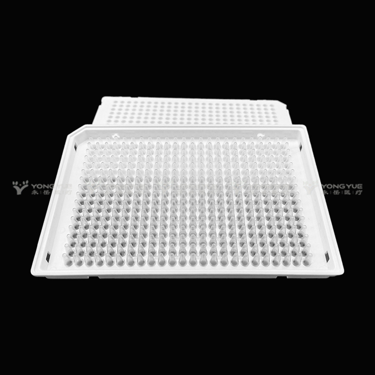 40ul 384 Well Pcr Plate Full Skirt White Frame Clear Tube