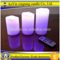 3 Pieces Amber Flickering Flame Light LED Candles