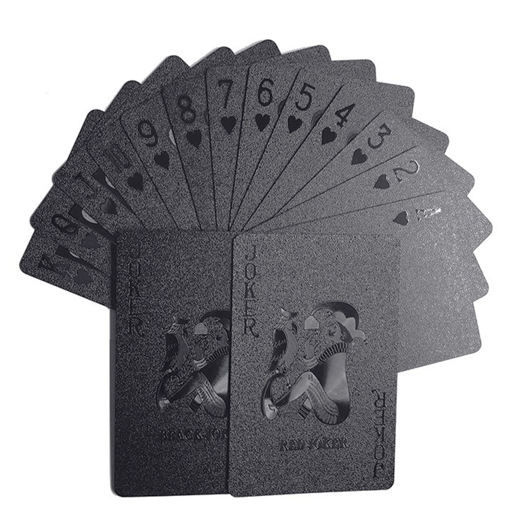 Black Poker Deck Plastic Playing Cards Board Games Speelkaarten Plastic Cards