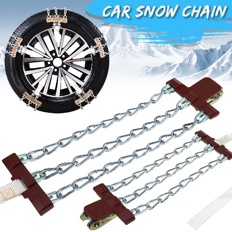 3pcs Universal Steel Truck Car Wheels Tyre Tire Snow Ice Chains Belt Winter Anti-skid Vehicle SUV Wheel Chain Mud Road Safety