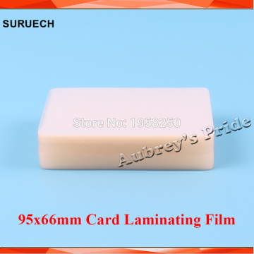 Free CP 50mic(2mil) 100pcs 95x66mm PVC Clear Glossy 2Flaps Laminating Pouch Film Name Card Protecting for Hot Laminator