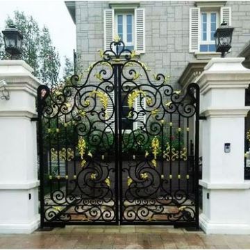 aluminium gates driveway gates wrought iron gates forged iron gates hench-12