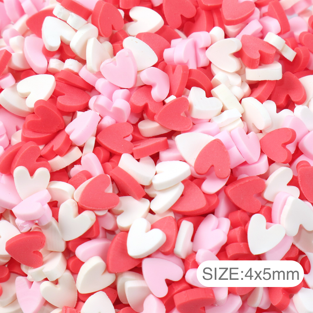 David accessories Soft pottery 50g/pack Heart slices Filler For Nails Art DIY Accessories Supplies Decoration,1Yc7957