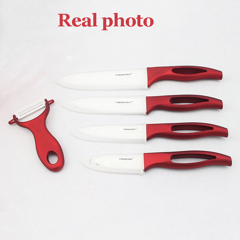 Ceramic Knife Set 5-Piece ( 6-inch Chef Knife 3 4 5 inch Utility Knife ) with sheaths Slicer Paring tools Zirconia Sharp Blade