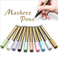1pc Colored Highlighters Waterproof Permanent Metallic Marker Pen For White Paperboard Kraft Paper Photo Albums Diy Decorations