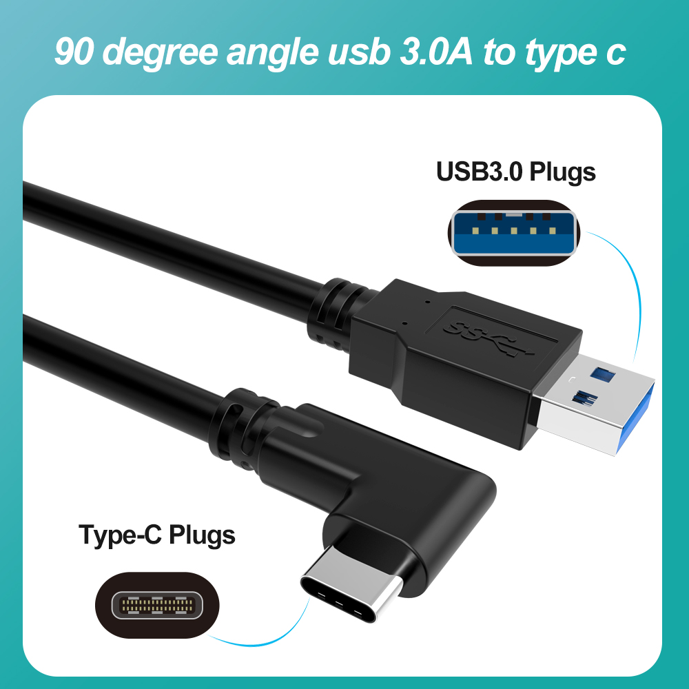 5M 3M USB-C Cable Oculus Quest 2 Link Cable USB3.2 Compatability Right Angle Type-c 3.2Gen1 Speed Data Transfer Fast Charge