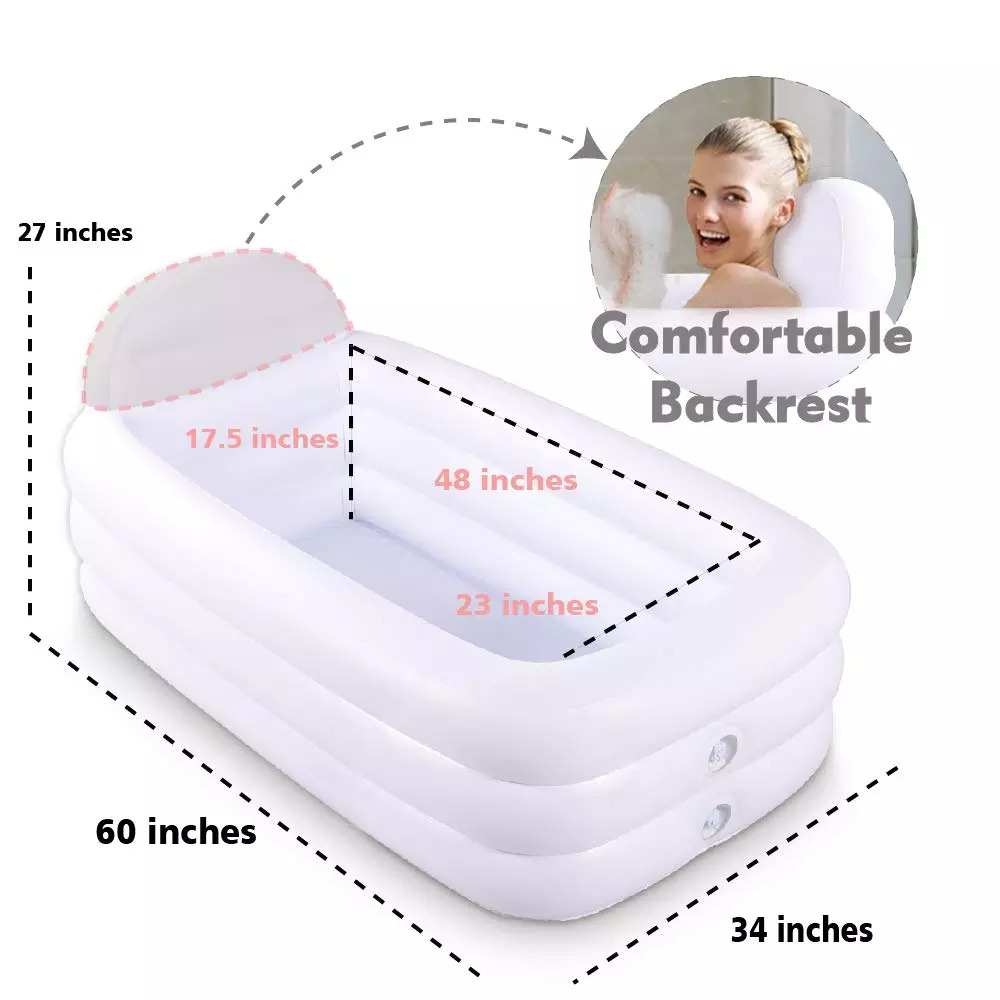 High density adult inflatable bathtub