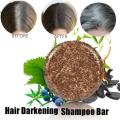 New Essence Oil Hair Darkening Shampoo Bar Soap Natural Mild Formula Hair Shampoo Gray Hair Reverse Hair Cleansing